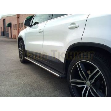 Пороги алюминиевые OEM Tuning для Volkswagen Tiguan 2007-2016