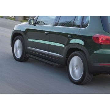 Пороги алюминиевые Rival Black Start для Volkswagen Tiguan 2007-2016
