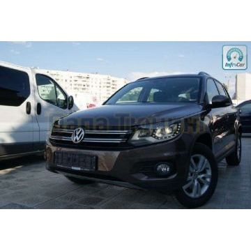Защита радиатора черная РусСталь для Volkswagen Tiguan 2011-2016