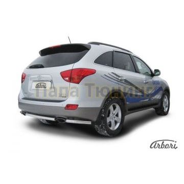 Защита заднего бампера 57 мм Slitkoff для Hyundai ix55 2009-2013 Защита заднего бампера 57 мм Slitkoff для Hyundai ix55 2009-2013