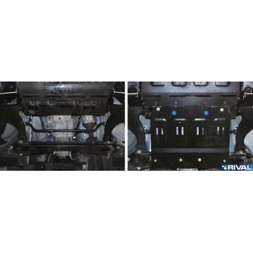 Защита КПП Rival для 1,5T и 1,8 сталь 2 мм на задний привод для Lifan MyWay 2016-