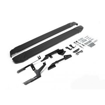 Пороги алюминиевые Rival Black Start для Nissan Terrano 2014-/Renault Duster 2011-/Renault Kaptur 2020-/Renault Arkana 2019-