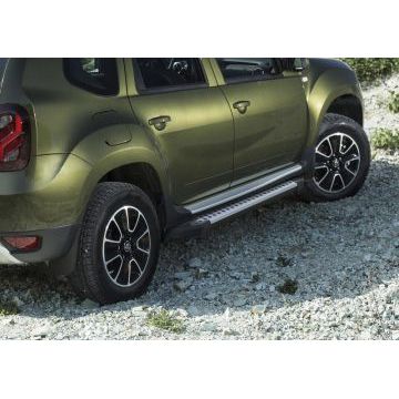 Пороги алюминиевые Rival Bmv Style V2 для Nissan Terrano 2014-/Renault Duster 2011-/Renault Kaptur 2020-/Renault Arkana 2019-