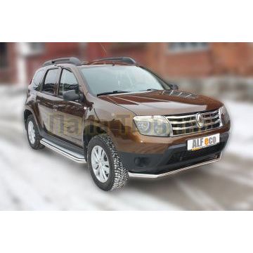 Защита переднего бампера 50 мм ALFeco для Renault Duster 2011-2015