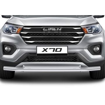 Защита передняя двойная 57-42 мм Rival для Lifan X70 2018-