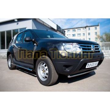 Защита переднего бампера d42 РусСталь для Renault Duster 2011-2015