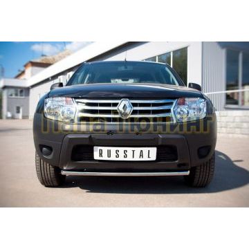Защита переднего бампера d42 РусСталь для Renault Duster 2011-2015
