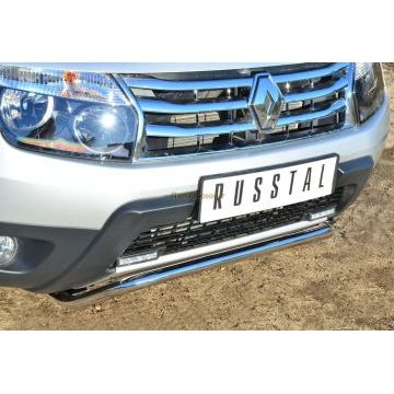 Защита переднего бампера волна d42 РусСталь для Renault Duster 2011-2015