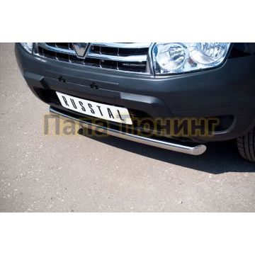 Защита переднего бампера короткая d57 РусСталь для Renault Duster 2011-2015