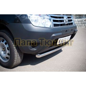Защита переднего бампера короткая d57 РусСталь для Renault Duster 2011-2015