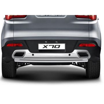 Защита заднего бампера длинная 57 мм Rival для Lifan X70 2018-