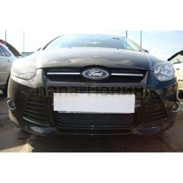 Защита радиатора черная РусСталь для Ford Focus 3 2011-