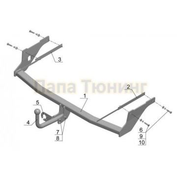 Фаркоп Avtos для Ford Focus 3 2011-