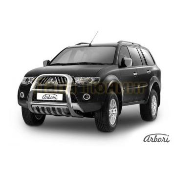 Кенгурин высокий с клыками 57 мм Slitkoff для Mitsubishi Pajero Sport 1998-2007 Кенгурин высокий с клыками 57 мм Slitkoff для Mitsubishi Pajero Sport 1998-2007