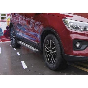 Пороги алюминиевые Rival BMW-Style для Lifan X70 2018-