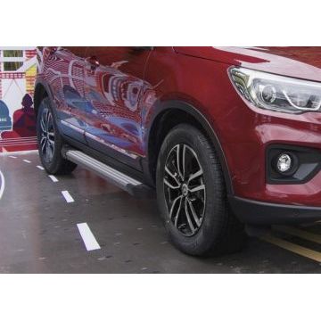 Пороги алюминиевые Rival Start овальные для Lifan X70 2018-