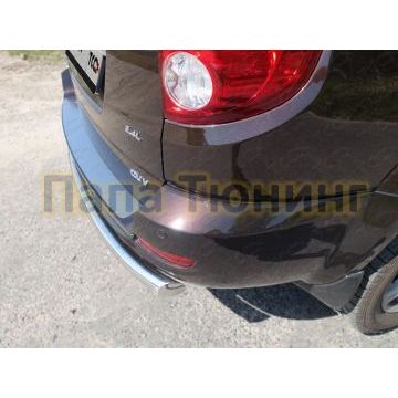 Накладка на задний бампер шлифованная ТСС для Great Wall Hover H5 2011-2015