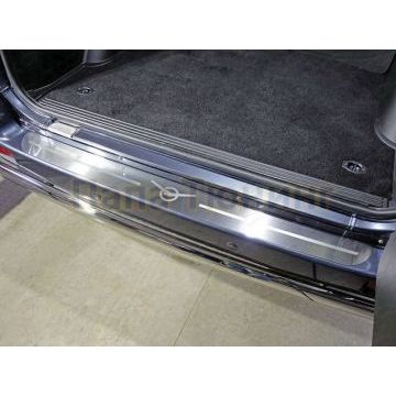 Накладка на задний бампер лист шлифованный лого УАЗ ТСС для УАЗ Патриот 2015-2019 Накладка на задний бампер лист шлифованный лого УАЗ ТСС для УАЗ Патриот 2015-2019