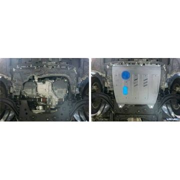 Защита картера + КПП Rival алюминий 4 мм для Nissan Tiida, V -1.6; АКПП 2015-2016