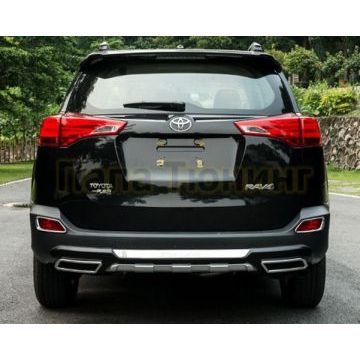 Декоративная накладка заднего бампера OEM Tuning для Toyota RAV4 2013-2015