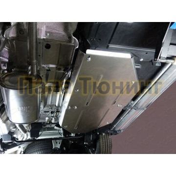 Защита бака (алюминий) 4мм (комплект 2шт) ТСС для Volkswagen Caravelle 2017-/Volkswagen Multivan T6 2015-