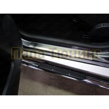 Накладки на пороги шлифованный лист 2 шт ТСС для Nissan Terrano 2014- Накладки на пороги шлифованный лист 2 шт ТСС для Nissan Terrano 2014-