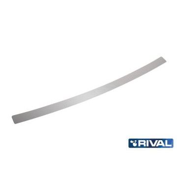 Накладка на задний бампер Rival с надписью для Mitsubishi Outlander 2015-2018