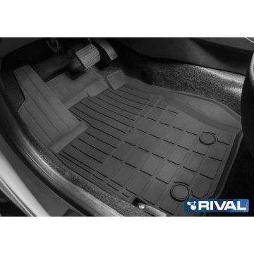 Коврики салона Rival литьевые резина 5 штук для Renault Kaptur 2016-