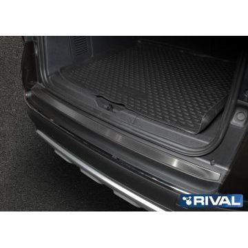 Накладка на задний бампер Rival с надписью для Renault Kaptur 2016-