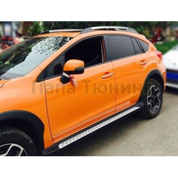 Пороги алюминиевые OEM Tuning для Subaru XV 2011-2017