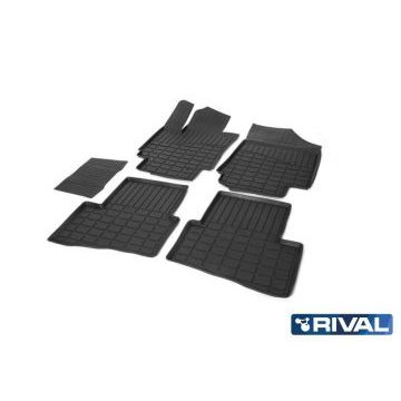 Коврики салона Rival литьевые резина 5 штук для Hyundai Creta 2016-2021