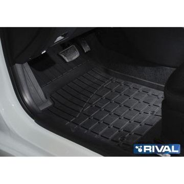 Литьевые коврики салона Rival для Kia Rio  SD; HB 2011-2017/Hyundai Solaris SD; HB 2010-2017
