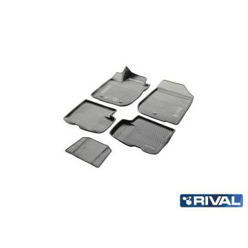 Коврики салона Rival полиуретан 5 штук для Renault Logan 2015-