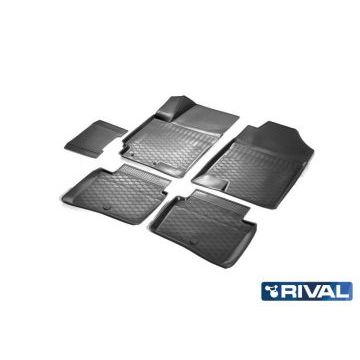 Полиуретановые коврики салона Rival для Kia Rio X-Line хэтчбек 2017-/Hyundai Solaris седан 2017-2020 2020-