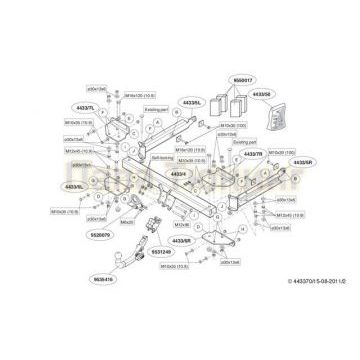 Фаркоп Brink шар BMA съёмный автомат для Mercedes-Benz GLE-Class/ML-Class W164/W166 2005-2018