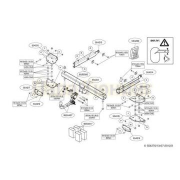 Фаркоп Brink шар BMA съёмный для Mercedes-Benz GLE-Class/ML-Class W166 2011-2018