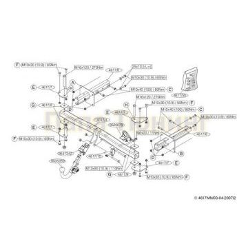 Фаркоп Brink шар BMA съёмный для Mercedes-Benz R-Class W251 2005-2017
