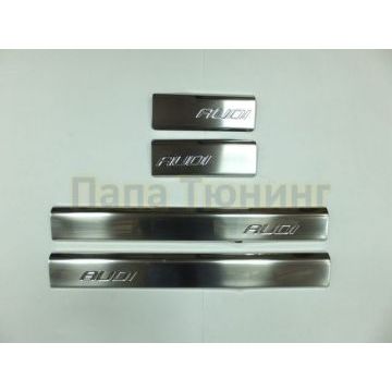 Накладки на дверные пороги 4 штуки Omsa_Line для Audi A3 2003-2012 Накладки на дверные пороги 4 штуки Omsa_Line для Audi A3 2003-2012