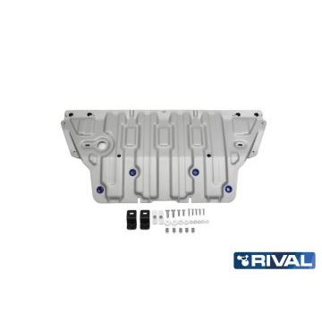 Защита картера алюминий 4 мм RIVAL для Audi A4, V - 1.4; 2.0 (190л.с.); 2.0 (249л.с.); АКПП; привод - все 2015-2020/Audi A4, V - 2.0 (150л.с.; 190л.с.) 2019-/Audi A5, V - 2.0 (249л.с.) 2019-/Audi A5, V - 2.0 (249л.с.); АКПП; полный привод 2016-