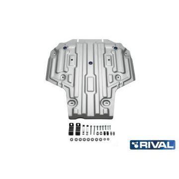 Защита КПП алюминий 4 мм RIVAL для Audi A4, V - 1.4; 2.0 (190л.с.); 2.0 (249л.с.); АКПП; привод - все 2015-2020/Audi A4, V - 2.0 (150л.с.; 190л.с.) 2019-/Audi A5, V - 2.0 (249л.с.) 2019-/Audi A5, V - 2.0 (249л.с.); АКПП; полный привод 2016-