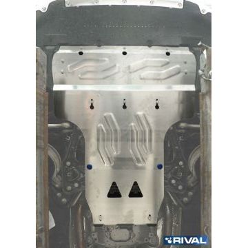 Защита картера + КПП алюминий 4 мм RIVAL для Audi A6 Allroad, V - 3.0 2012-/Audi A6, V - 2.0 (180 л.с.) АКПП; 3.0 2011-2018/Audi A7, V - 3.0 2010-2018/