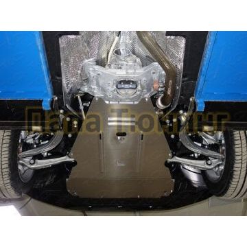 Защита картера и КПП (алюминий) 4мм ТСС для Audi A6 Allroad (C7) 2011-/Audi A6 C7 2011-2018/Audi A7 (4G) 2010-2018