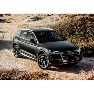 Пороги алюминиевые Rival Black New для Audi Q5 2016-