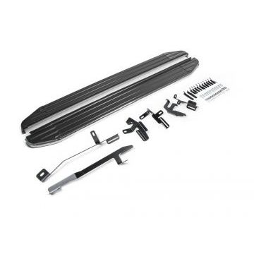 Пороги алюминиевые Rival Premium для Audi Q5 2016-