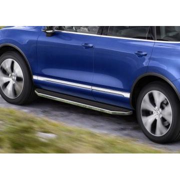 Пороги алюминиевые Rival Premium для Volkswagen Touareg/Audi Q7 2009-2017
