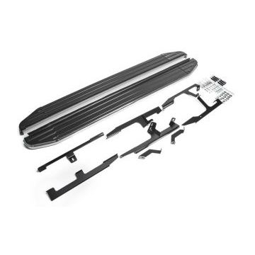 Пороги алюминиевые Rival Premium для Audi Q7 2015-