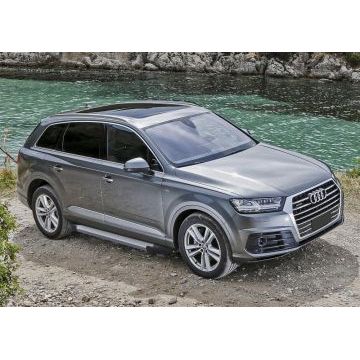 КОПИЯ Пороги алюминиевые Rival Silver New для Audi Q7 2015-