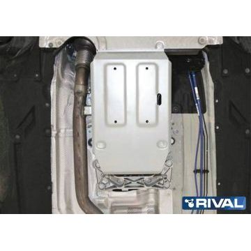 Защита КПП алюминий 4 мм RIVAL для BMW 1-series; 118i; задний привод; 2015-2020/BMW 2-series; 220d; задний привод; 2014-2020