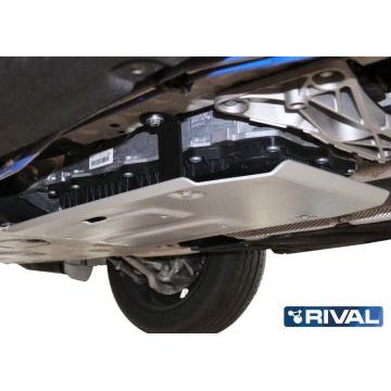 Защита КПП алюминий 4 мм RIVAL для BMW 1-series; 118i; задний привод; 2015-2020/BMW 2-series; 220d; задний привод; 2014-2020