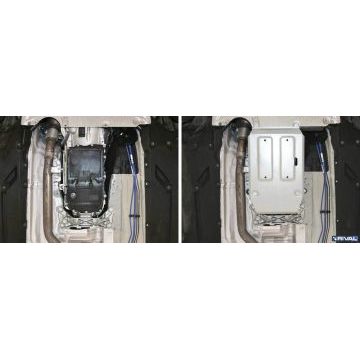 Защита КПП алюминий 4 мм RIVAL для BMW 1-series; 118i; задний привод; 2015-2020/BMW 2-series; 220d; задний привод; 2014-2020